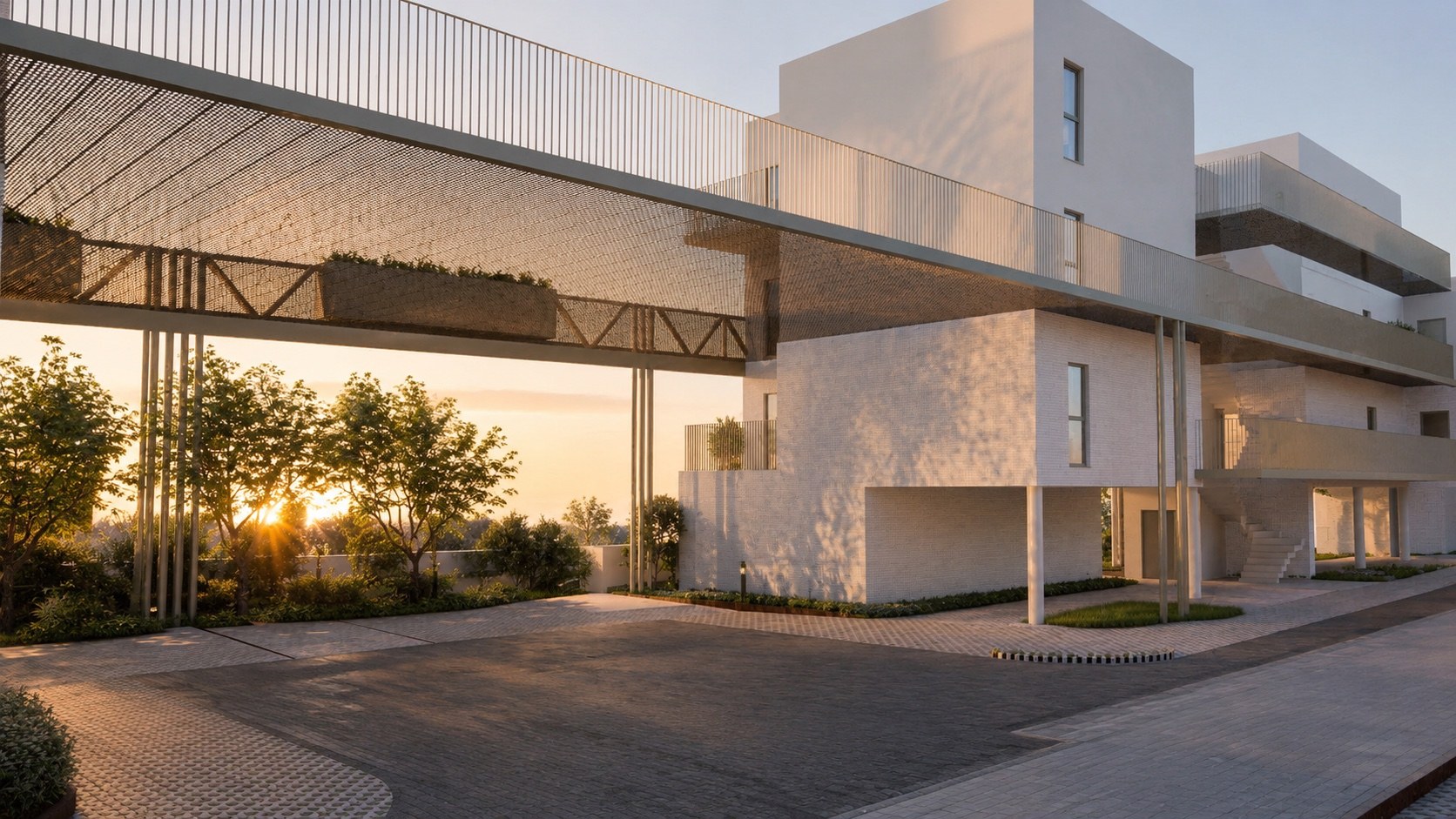 Projet STATION — rendu architectural (projection)